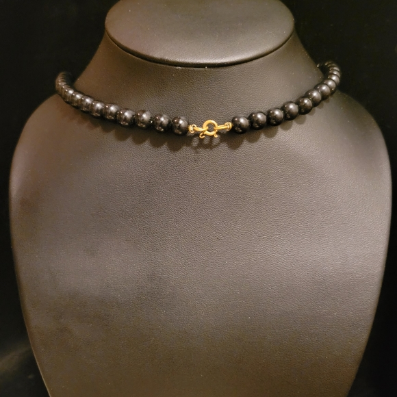 Vintage Red & Black Beaded Necklace - Picture 4 of 4